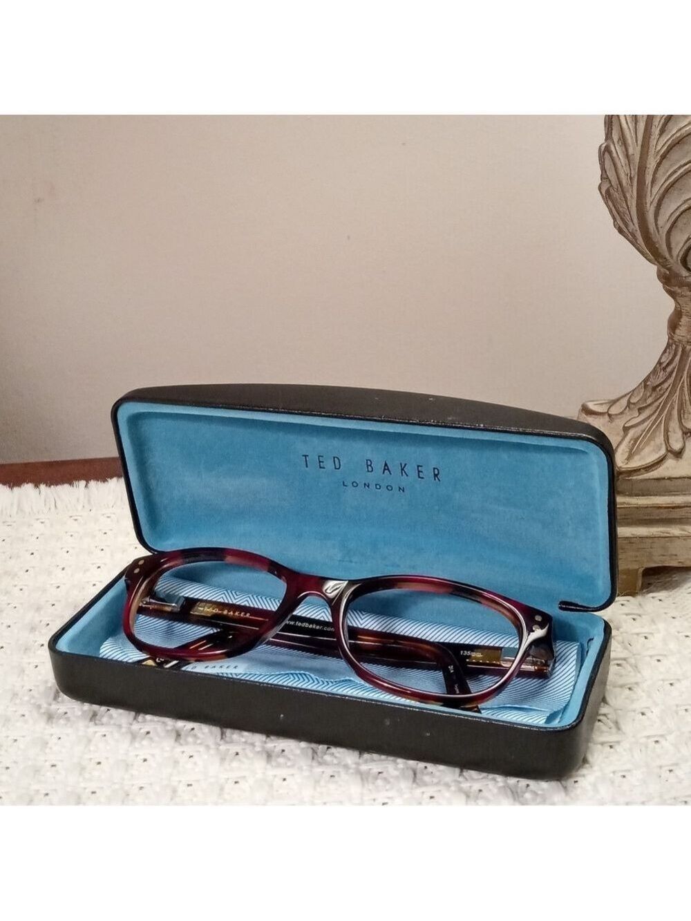 Ted Baker Red Tortoise Eyeglasses Frames Women's